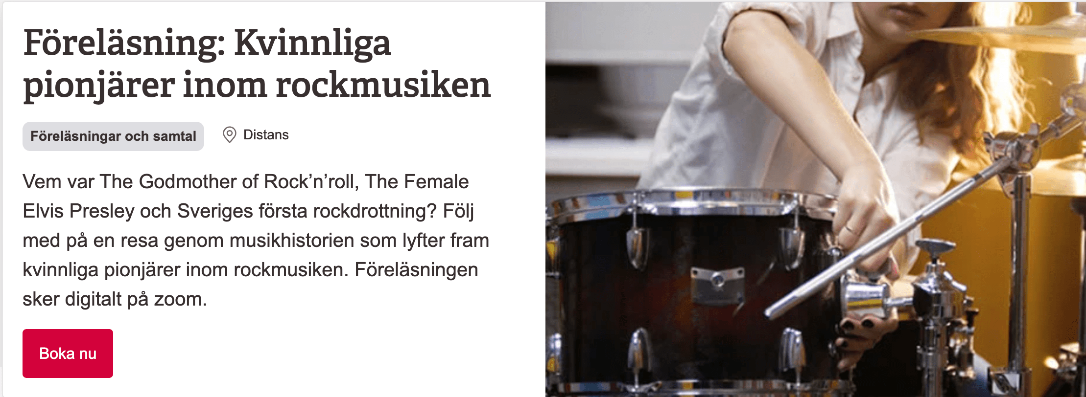 Föreläsning Kvinnliga pionjärer inom rockmusiken